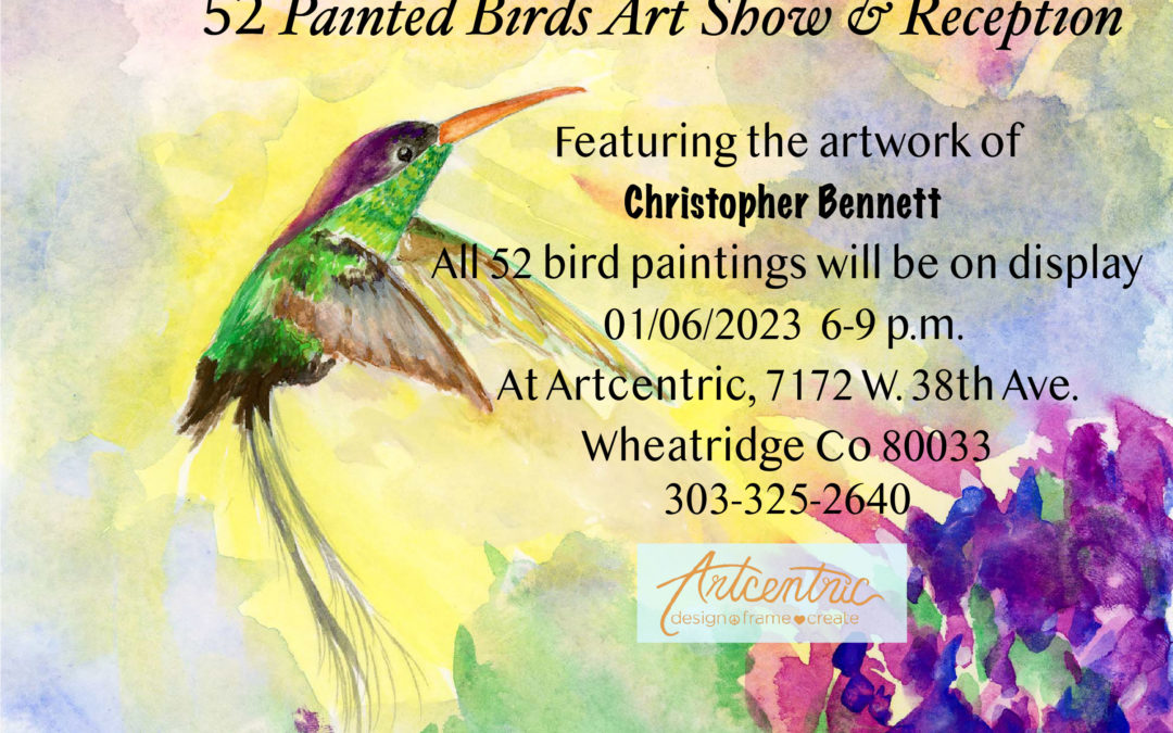 The 52 painted birds project by Christopher Bennett @ Artcentric